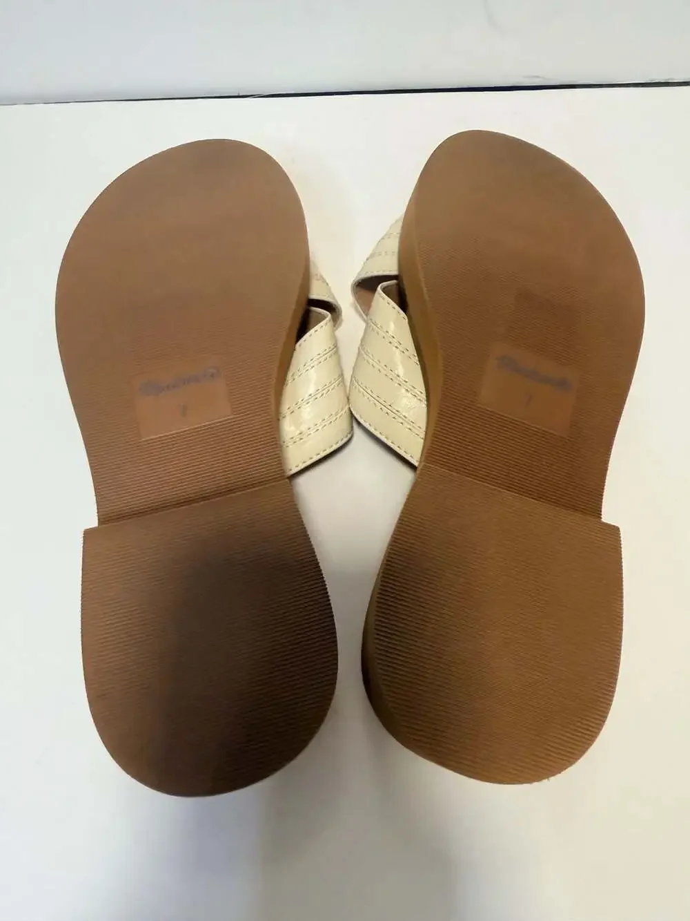 Madewell The Alina Platform Sandal Size 7 Sand Leather